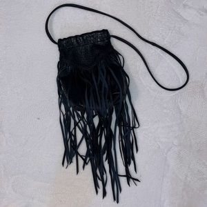 Black Fringe Side bag